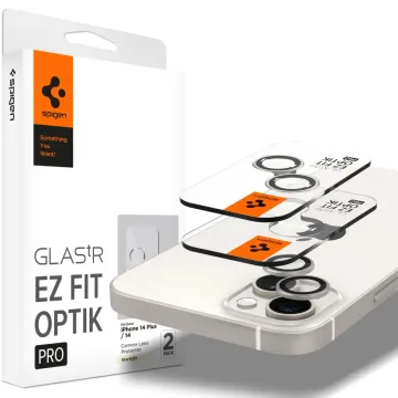 Spigen GLAStR EZ FIT Optik PRO 2-Pack iPhone 14 / 14 Plus / 15 / 15 Plus Starlight