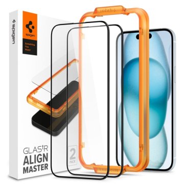 Tvrzené sklo Spigen GLAStR Align Master FullCover 2-Pack iPhone 15