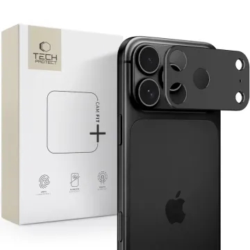 Tech-Protect Camalloy Fit+ ochranný kryt fotoaparátu pro iPhone 18 Pro – černý