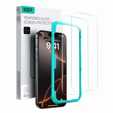 ESR Tempered-Glass 2-Pack: Ochranná tvrzená skla iPhone 16 čiré