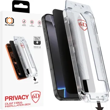 Tel Protect Privacy HD 6D Full Glue iPhone 15 Pro, černé