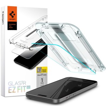 Tvrzené sklo Spigen GLAStR EZ Fit iPhone 15 čiré