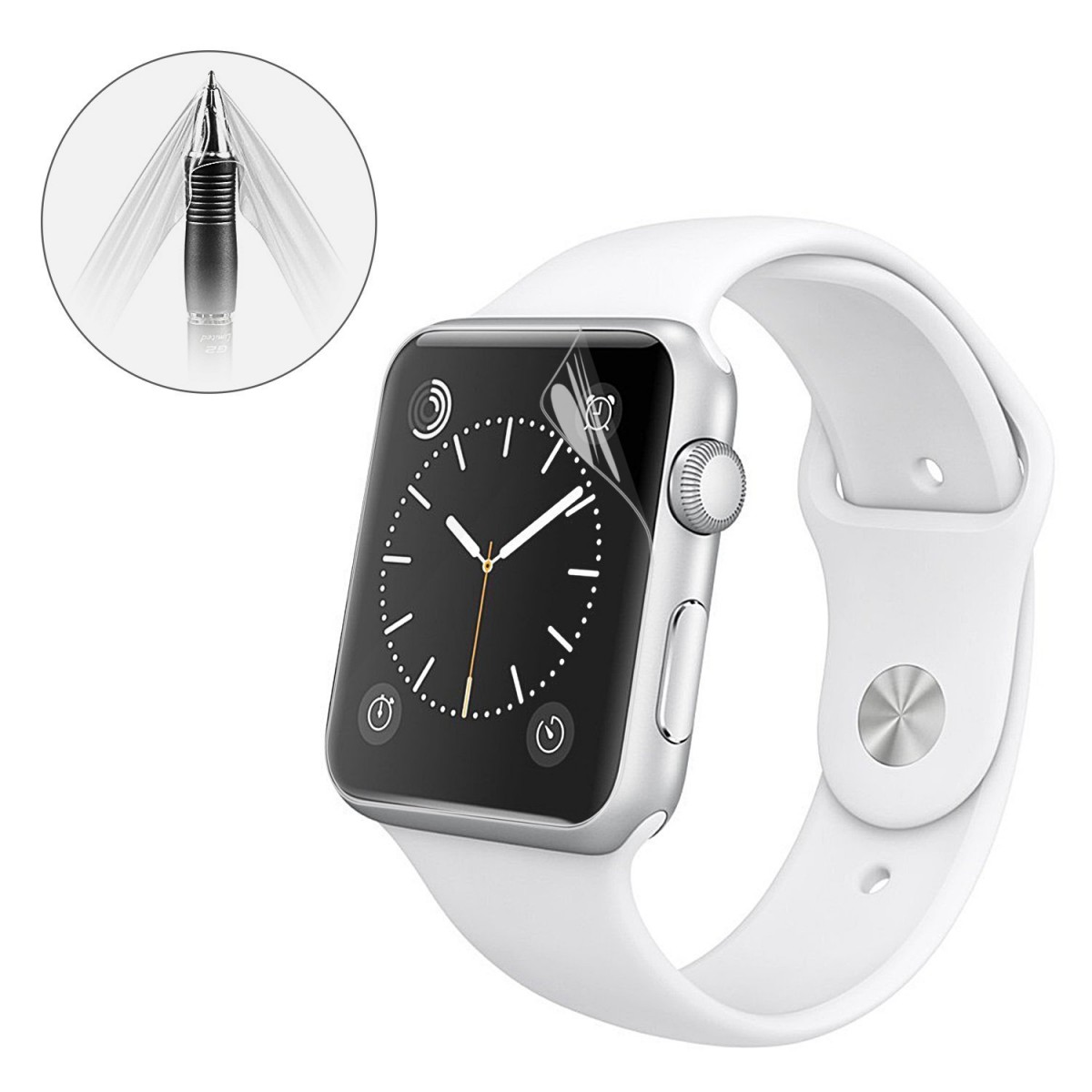 Ochranná fólie Clear na displej pro Apple Watch Series 3/2/1 (38mm) Ochranná fólie Clear na displej pro Apple Watch Series 3/2/1 (38mm)