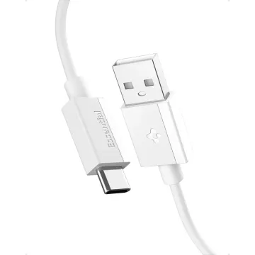 Spigen Essential EB6010AC Kabel USB-A na USB-C 60W 1m bílý