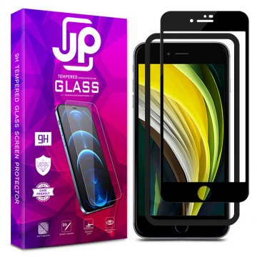 JP 3D sklo s instalačním rámečkem, iPhone SE 2020 / 2022, černé
