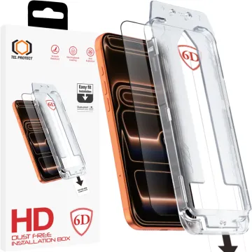 Tel Protect Dust-Free Easy Fit Full Glue 6D iPhone 17 Pro, černé