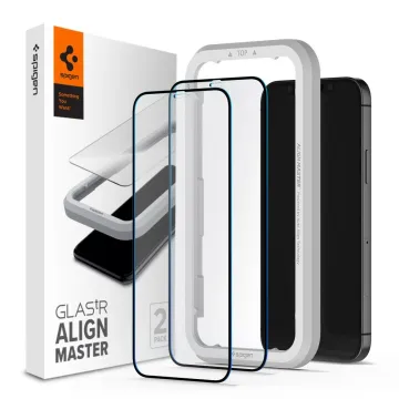 Spigen GLAStR Align Master Full Cover iPhone 12 Pro/12 [2 Pack]
